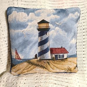 Tapestry Lighthouse Beach Pillow